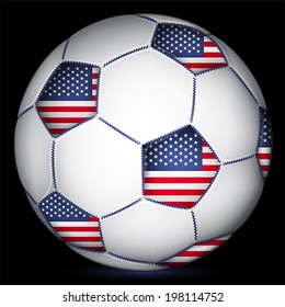 American soccer ball, vector