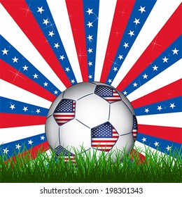 American soccer ball, vector