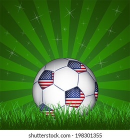 American soccer ball, vector