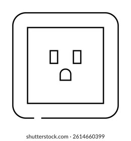 american socket line icon vector. american socket sign. isolated contour symbol black illustration