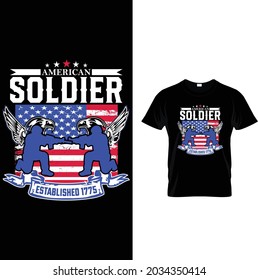 American soldier established 1775 T shirt 