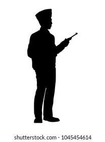 American soldier silhouette vector