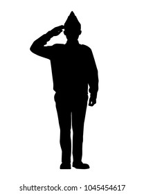 American Soldier Silhouette Vector