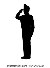 American Soldier Silhouette Vector