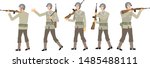 American Soldier World War 2, US Army WW2 Set - Vector