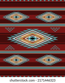 American Southwestern Seamless repeat pattern - Vector Illustration