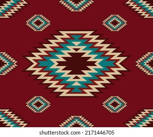 American Southwestern Seamless repeat pattern - Vector Illustration