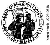 American and soviet soldier coin