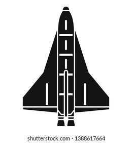 American spaceship icon. Simple illustration of american spaceship vector icon for web design isolated on white background
