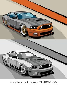 American Sport Cars Grey and Orange