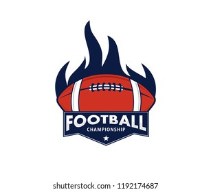 american sport football badge vector logo design template for brand identity like shirt, uniform, souvenir and more