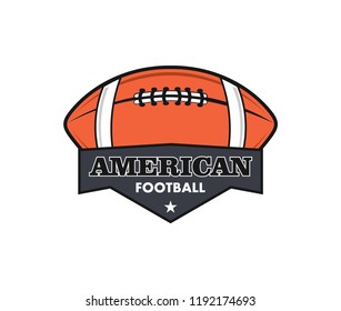 american sport football badge vector logo design template for brand identity like shirt, uniform, souvenir and more
