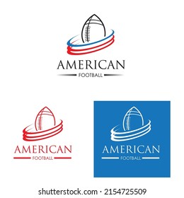 American sport football logo vector illustration design template