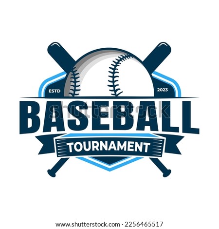 American Sports Baseball Club Logo Inspiration, baseball club. With stick,Basketball club emblem tournament, symbol, icon, team identity. design template with white background