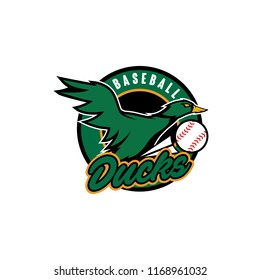 american sports duck baseball softball logo template