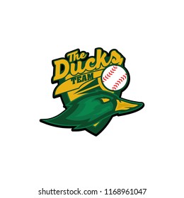 american sports duck baseball softball logo template