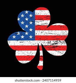 American St Patrick's Day - US Shamrock Flag