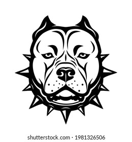 American Staffordshire bull Terrier dog isolated vector illustration
