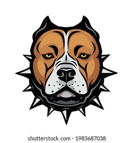 American Staffordshire bull Terrier dog isolated vector illustration
