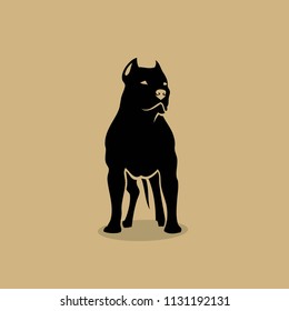 American Staffordshire Terrier dog - isolated vector illustration
