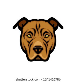 American Staffordshire Terrier dog - isolated vector illustration