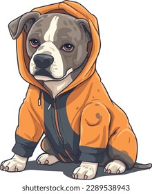 Perro American Staffordshire Terrier - ilustración vectorial aislada