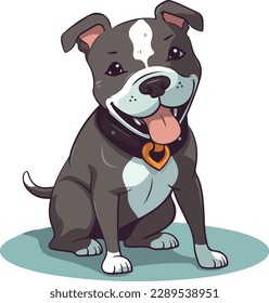 Perro American Staffordshire Terrier - ilustración vectorial aislada