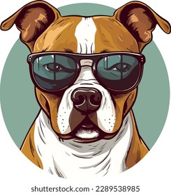 American Staffordshire Terrier dog - isolated vector illustration