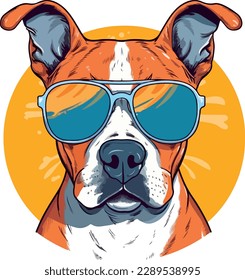 American Staffordshire Terrier dog - isolated vector illustration