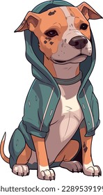 American Staffordshire Terrier dog - isolated vector illustration