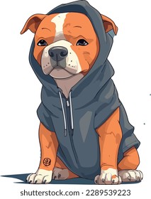 American Staffordshire Terrier dog - isolated vector illustration