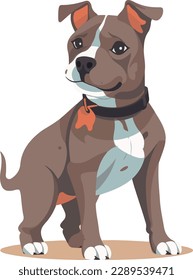 American Staffordshire Terrier dog - isolated vector illustration