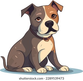 American Staffordshire Terrier dog - isolated vector illustration