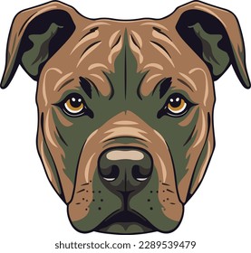 American Staffordshire Terrier dog - isolated vector illustration