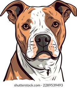 American Staffordshire Terrier dog - isolated vector illustration