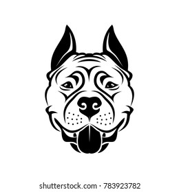 American Staffordshire Terrier dog - isolated vector illustration

