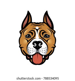 American Staffordshire Terrier dog - isolated vector illustration