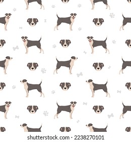 American staffordshire terrier seamless pattern. Vector illustration