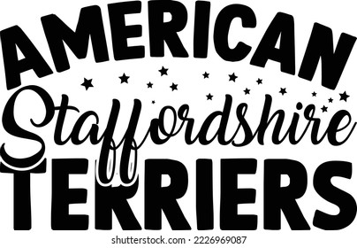 American Staffordshire Terriers svg design