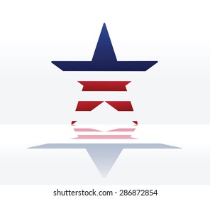 american star abstract background vector illustration