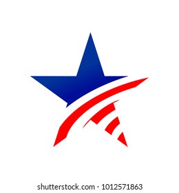 American Star Creative Symbol Vector Graphic Design