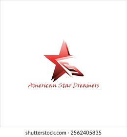 American Star Dreamers logo in gradient red color and white background