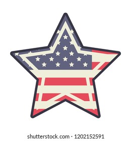 american star emblematic isolated icon