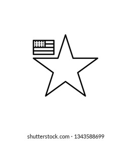 American, star, flag, icon. Modern American USA vector icon - Vector. Can be used for web, mobile