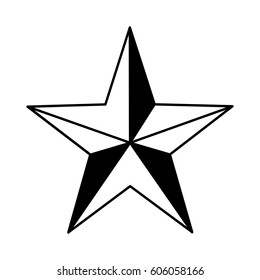 american star frame icon vector illustration design