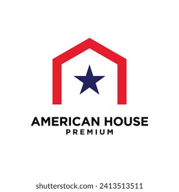 american star home house logo icon design template