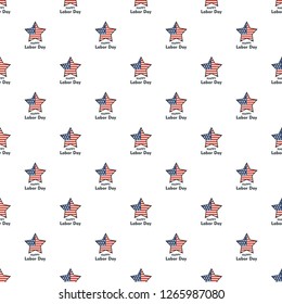 American star labor day pattern seamless vector repeat for any web design