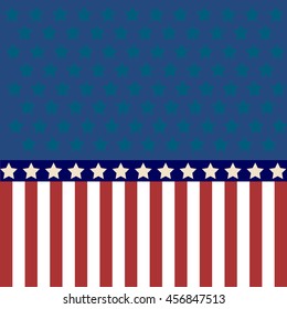 Amerikanischer Stern auf blauem Hintergrund mit kleinem Stern und Streifen