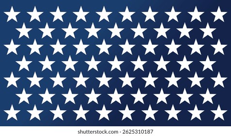 American Star Pattern, White stars on blue background