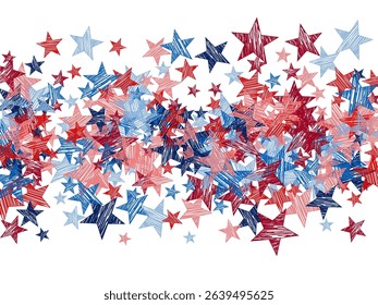 American star vector design. National holiday decoration. Veterans Day illustration. Starts for celebration of democracy. Perfect for banners and posters.